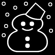 商品詳細『雪だるまマーク。天気が雪であることを示す場合に用いられる 