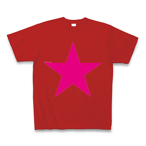 Star (pink)｜Tシャツ Pure Color Print｜レッド