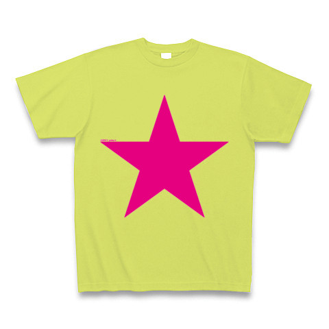 Star (pink)｜Tシャツ Pure Color Print｜ライトグリーン