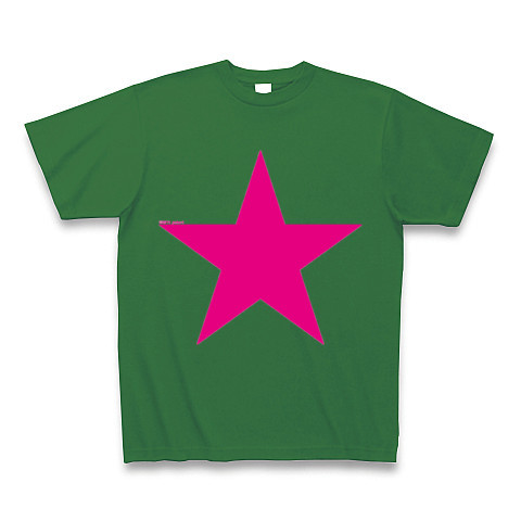 Star (pink)｜Tシャツ Pure Color Print｜グリーン
