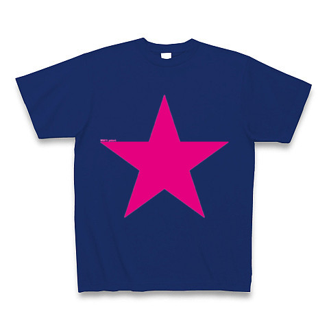 Star (pink)｜Tシャツ Pure Color Print｜ロイヤルブルー