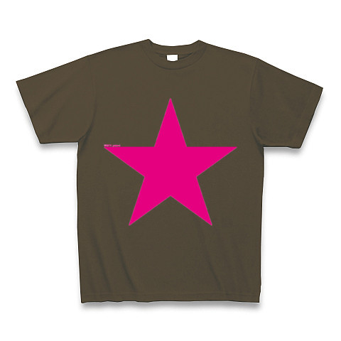 Star (pink)｜Tシャツ Pure Color Print｜オリーブ