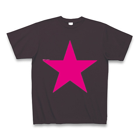 Star (pink)｜Tシャツ Pure Color Print｜チャコール