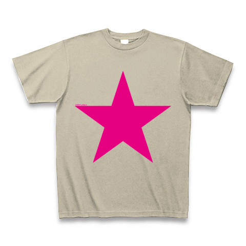 Star (pink)｜Tシャツ Pure Color Print｜シルバーグレー