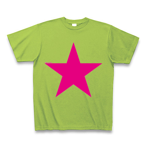 Star (pink)｜Tシャツ Pure Color Print｜ライム