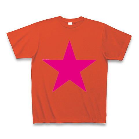 Star (pink)｜Tシャツ Pure Color Print｜イタリアンレッド