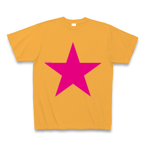 Star (pink)｜Tシャツ Pure Color Print｜コーラルオレンジ