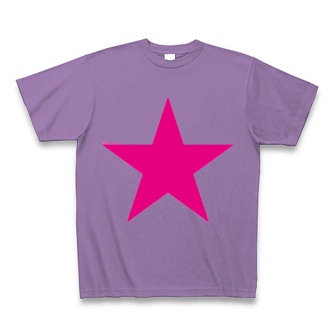Star (pink)｜Tシャツ Pure Color Print｜ライトパープル