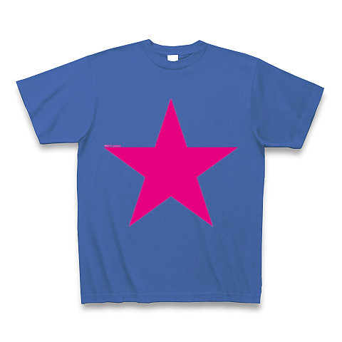 Star (pink)｜Tシャツ Pure Color Print｜ミディアムブルー