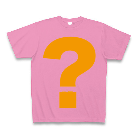 ? - Question (orange)｜Tシャツ Pure Color Print｜ピンク