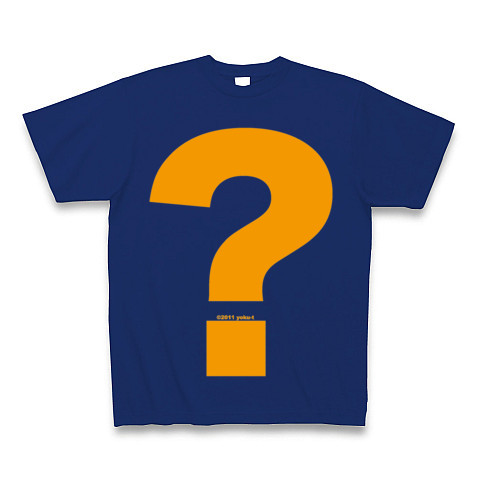 ? - Question (orange)｜Tシャツ Pure Color Print｜ロイヤルブルー