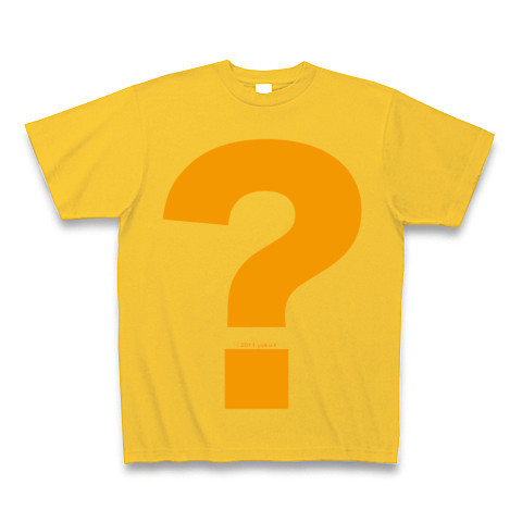 ? - Question (orange)｜Tシャツ Pure Color Print｜ゴールドイエロー