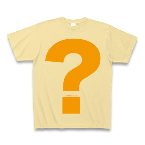 ? - Question (orange)｜Tシャツ Pure Color Print｜ナチュラル