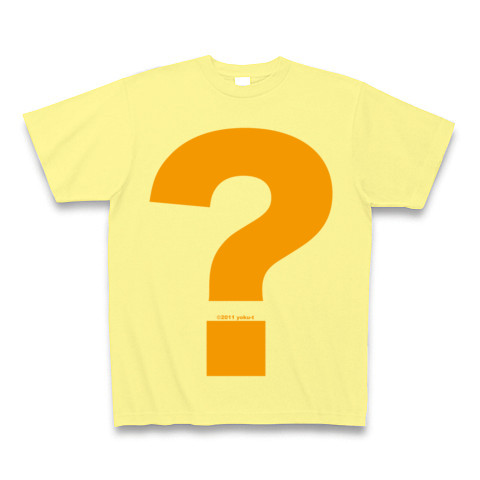 ? - Question (orange)｜Tシャツ Pure Color Print｜ライトイエロー