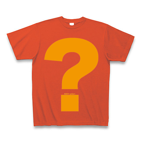 ? - Question (orange)｜Tシャツ Pure Color Print｜イタリアンレッド