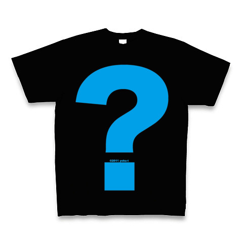 ? - Question (sky)｜Tシャツ Pure Color Print｜ブラック
