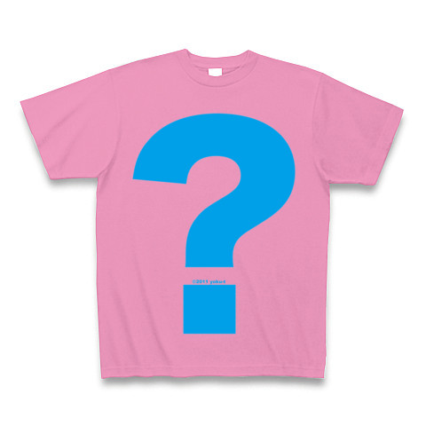 ? - Question (sky)｜Tシャツ Pure Color Print｜ピンク