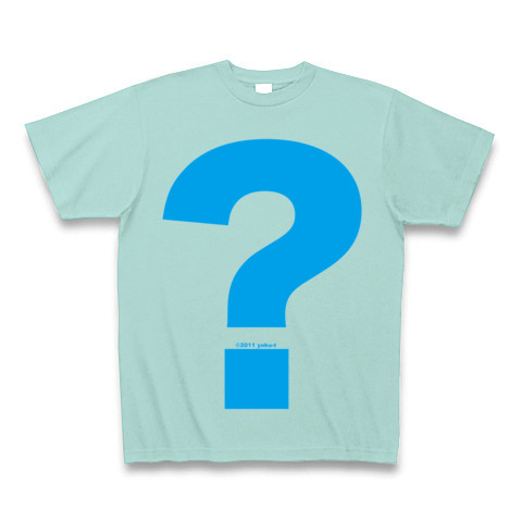 ? - Question (sky)｜Tシャツ Pure Color Print｜アクア