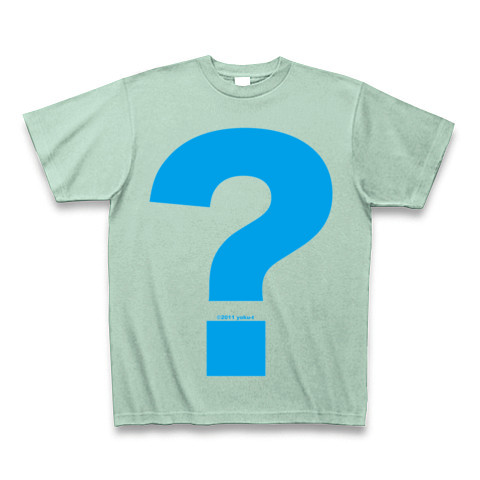 ? - Question (sky)｜Tシャツ Pure Color Print｜アイスグリーン