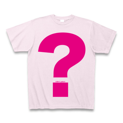 ? - Question (pink)｜Tシャツ Pure Color Print｜ピーチ