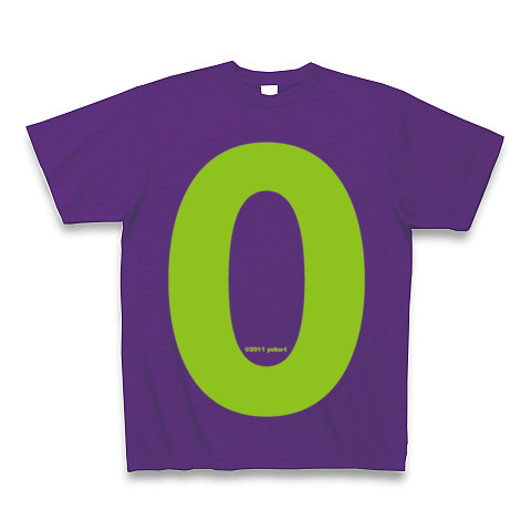 "0" (lime)｜Tシャツ Pure Color Print｜パープル
