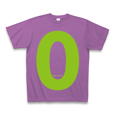 "0" (lime)｜Tシャツ Pure Color Print｜ラベンダー