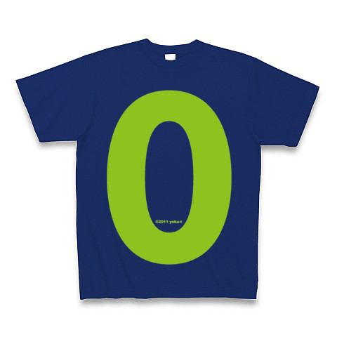 "0" (lime)｜Tシャツ Pure Color Print｜ロイヤルブルー