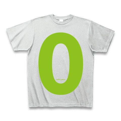 "0" (lime)｜Tシャツ Pure Color Print｜アッシュ