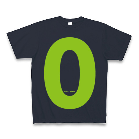 "0" (lime)｜Tシャツ Pure Color Print｜デニム