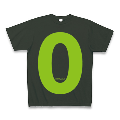 "0" (lime)｜Tシャツ Pure Color Print｜フォレスト