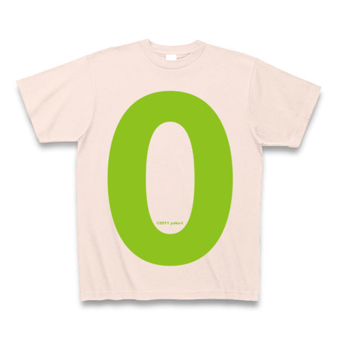 "0" (lime)｜Tシャツ Pure Color Print｜ライトピンク
