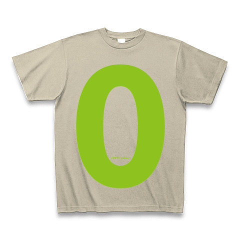 "0" (lime)｜Tシャツ Pure Color Print｜シルバーグレー