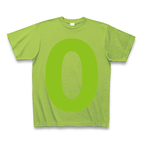 "0" (lime)｜Tシャツ Pure Color Print｜ライム