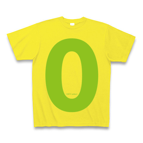 "0" (lime)｜Tシャツ Pure Color Print｜デイジー