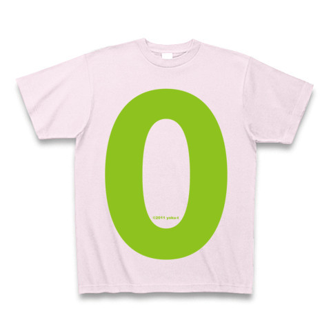 "0" (lime)｜Tシャツ Pure Color Print｜ピーチ