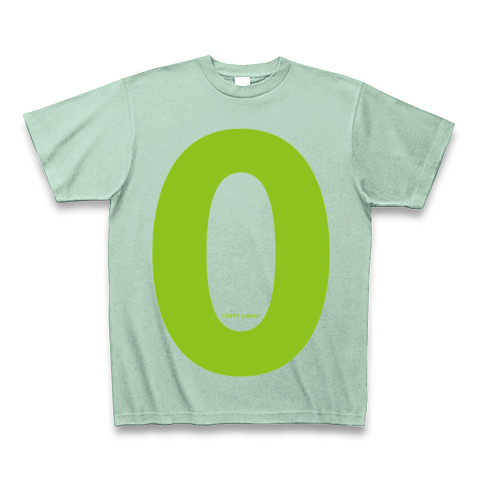 "0" (lime)｜Tシャツ Pure Color Print｜アイスグリーン