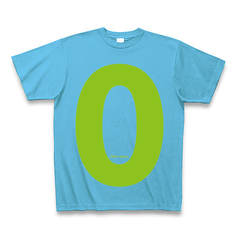 "0" (lime)｜Tシャツ Pure Color Print｜シーブルー