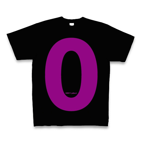 "0" (purple)｜Tシャツ Pure Color Print｜ブラック