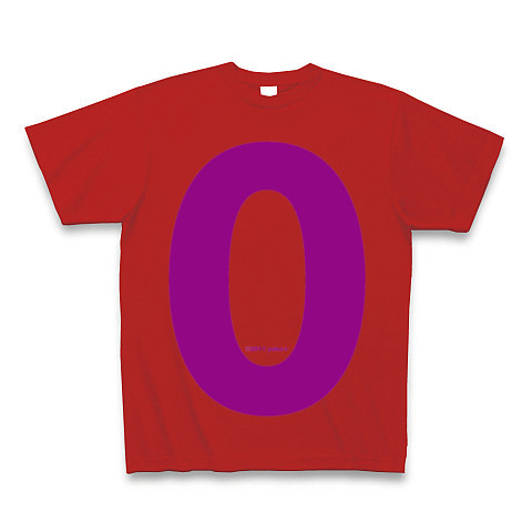 "0" (purple)｜Tシャツ Pure Color Print｜レッド