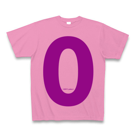 "0" (purple)｜Tシャツ Pure Color Print｜ピンク