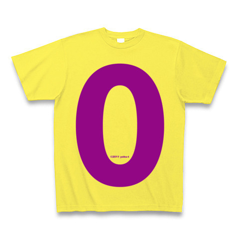 "0" (purple)｜Tシャツ Pure Color Print｜イエロー