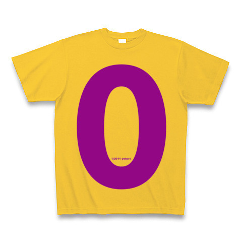 "0" (purple)｜Tシャツ Pure Color Print｜ゴールドイエロー