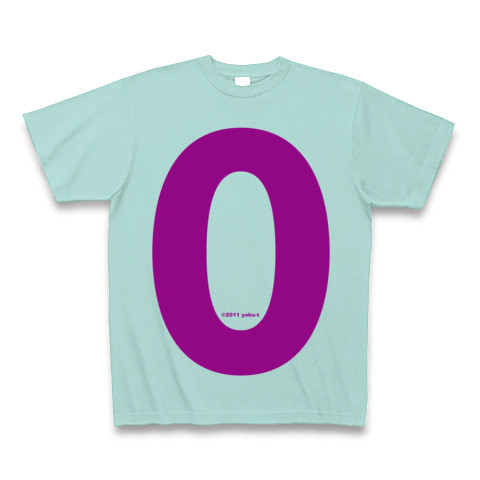 "0" (purple)｜Tシャツ Pure Color Print｜アクア