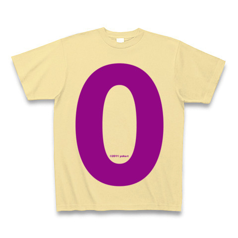 "0" (purple)｜Tシャツ Pure Color Print｜ナチュラル
