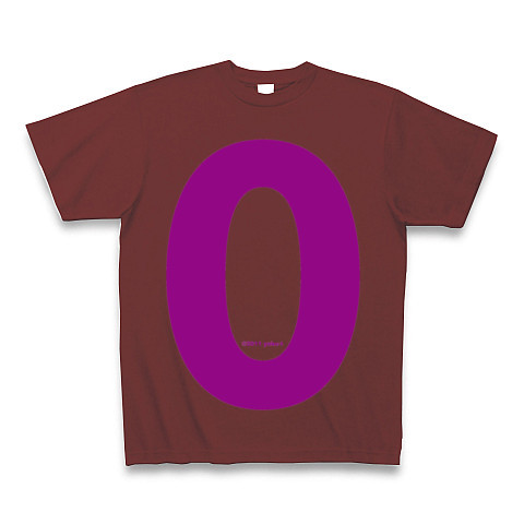 "0" (purple)｜Tシャツ Pure Color Print｜バーガンディ