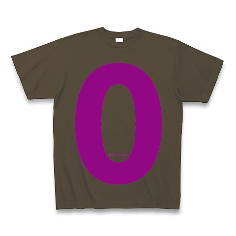 "0" (purple)｜Tシャツ Pure Color Print｜オリーブ