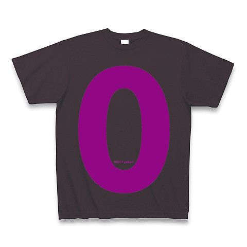 "0" (purple)｜Tシャツ Pure Color Print｜チャコール