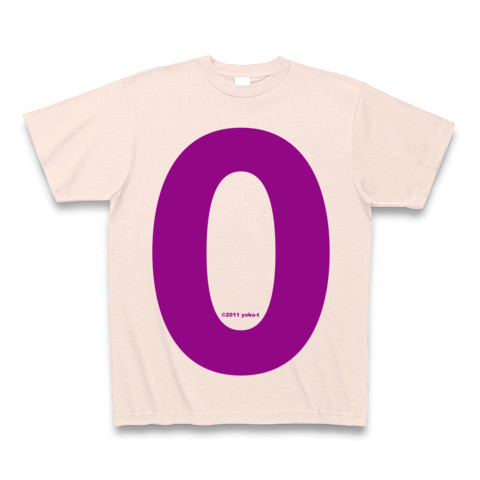 "0" (purple)｜Tシャツ Pure Color Print｜ライトピンク