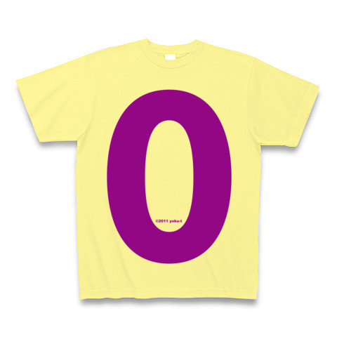 "0" (purple)｜Tシャツ Pure Color Print｜ライトイエロー