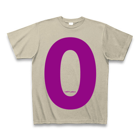 "0" (purple)｜Tシャツ Pure Color Print｜シルバーグレー